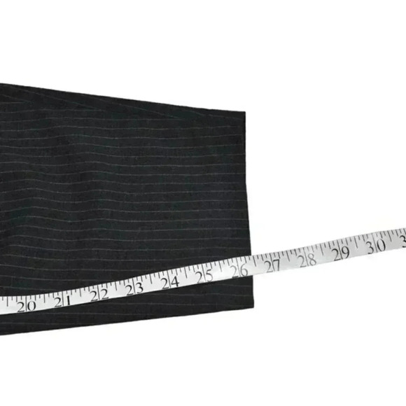 Zara Paper Bag Striped Pinstripe Pants  High Waisted Gray Size XS - Picture 15 of 16